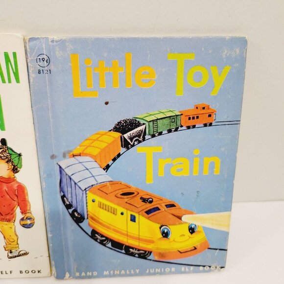 3 Vtg Mini Kids Rand McNally Books Hoppity Skip Policeman Dan Little Toy Train - Picture 4 of 14